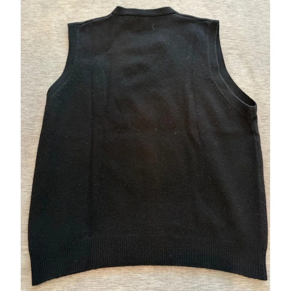 GAP Mens 100% Lambswool Sweater Vest Black